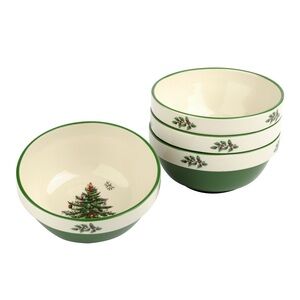 Spode Christmas Tree Collection Stacking Bowls - 5.5-Inch Set Of 8